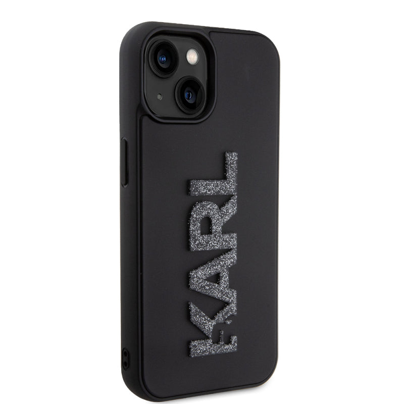 Husa pentru Apple iPhone 15 Plus, Karl Lagerfeld, 3D Rubber Glitter Logo
