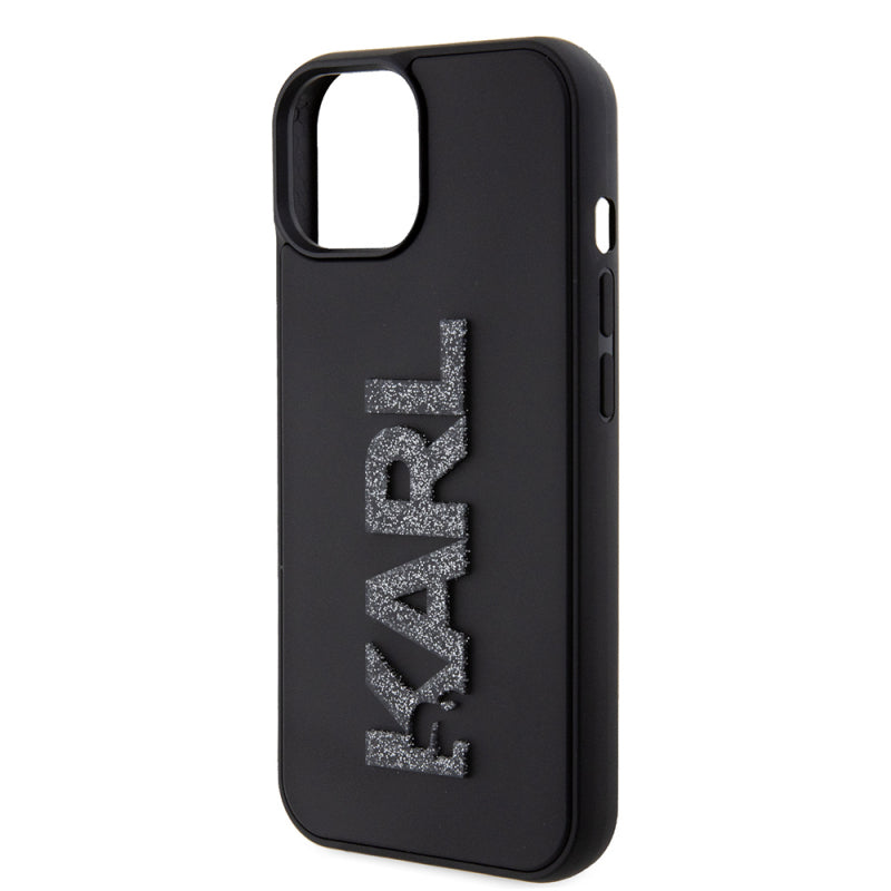 Husa pentru Apple iPhone 15 Plus, Karl Lagerfeld, 3D Rubber Glitter Logo