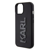 Husa pentru Apple iPhone 15 Plus, Karl Lagerfeld, 3D Rubber Glitter Logo