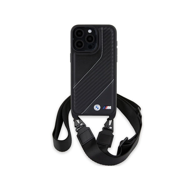 Husa pentru Apple iPhone 15 Pro, BMW, M Edition Carbon Stripe &amp; Strap