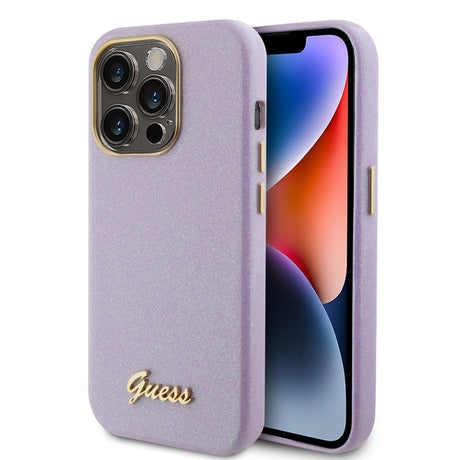 Husa pentru Apple iPhone 15 Pro, Guess, Glitter Glossy Script