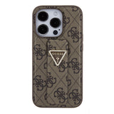 Husa pentru Apple iPhone 15 Pro, Guess, Grip Stand 4G Triangle Strass