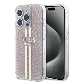 Husa pentru Apple iPhone 15 Pro, Guess, IML 4G Gold Stripe