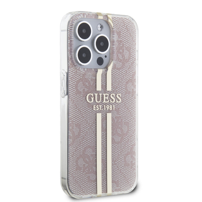 Husa pentru Apple iPhone 15 Pro, Guess, IML 4G Gold Stripe