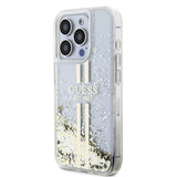 Husa pentru Apple iPhone 15 Pro, Guess, Liquid Glitter Gold Stri
