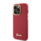 Husa pentru Apple iPhone 15 Pro, Guess, Script Metal Logo &amp; Fram