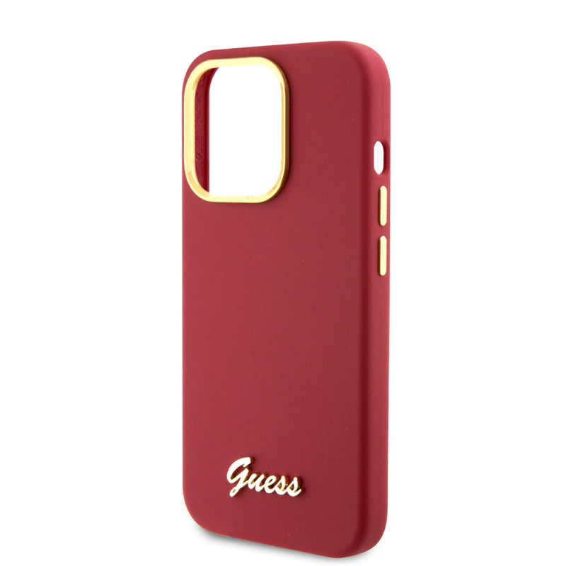 Husa pentru Apple iPhone 15 Pro, Guess, Script Metal Logo &amp; Fram