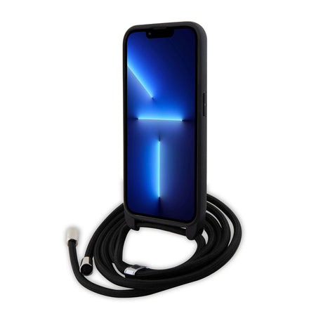 Apple iPhone 15 Pro tok, Karl Lagerfeld, Saffiano keresztpántos, monogramos fémtűs Karl