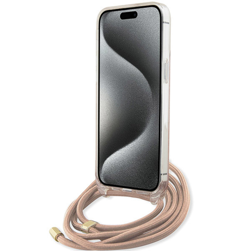 Husa pentru Apple iPhone 15 Pro Max, Guess, Crossbody Cord 4G Print