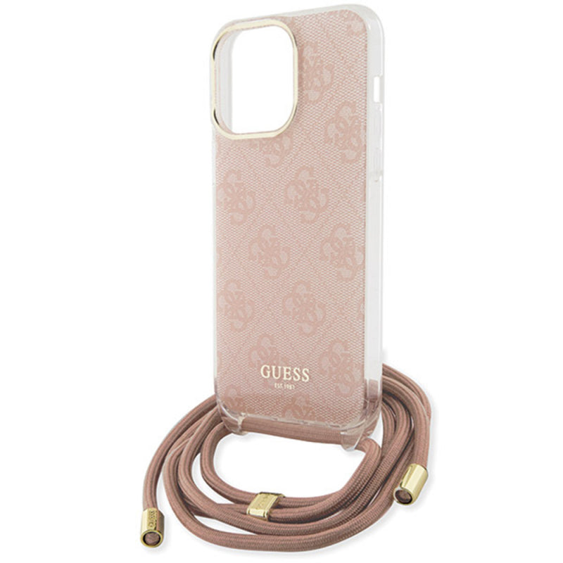 Husa pentru Apple iPhone 15 Pro Max, Guess, Crossbody Cord 4G Print