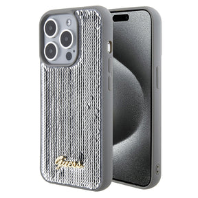 Husa pentru Apple iPhone 15 Pro Max, Guess, Sequin Script Metal