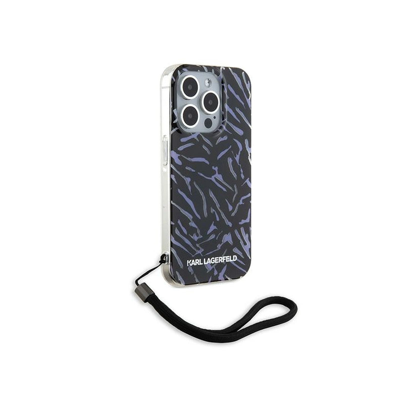 Husa pentru Apple iPhone 15 Pro Max, Karl Lagerfeld, Zebra with Cord Strap