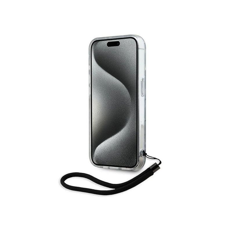 Husa pentru Apple iPhone 15 Pro Max, Karl Lagerfeld, Zebra with Cord Strap