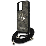 Husa pentru Apple iPhone 16, Guess, 4G CBDY Big Logo with Cord Strap
