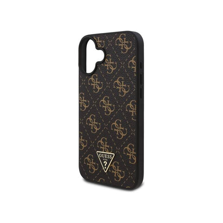 Husa pentru Apple iPhone 16, Guess, 4G Triangle Logo - Neagra - NotebookGsm