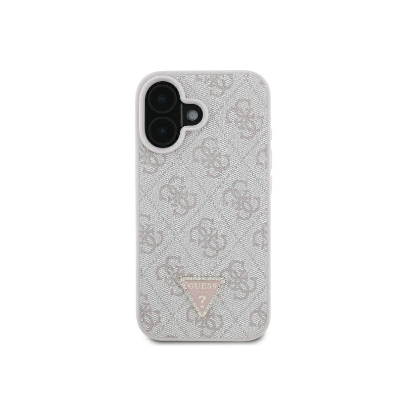 Husa pentru Apple iPhone 16, Guess, Crossbody 4G Triangle Strass