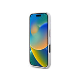 Husa pentru Apple iPhone 16, Guess, Crossbody 4G Triangle Strass