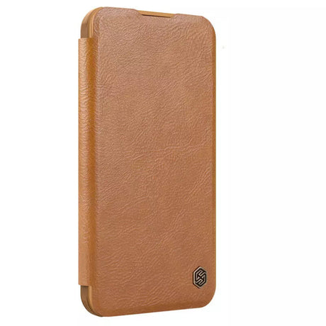 Husa pentru Apple iPhone 16, Nillkin, Qin Prop - Maro - NotebookGsm