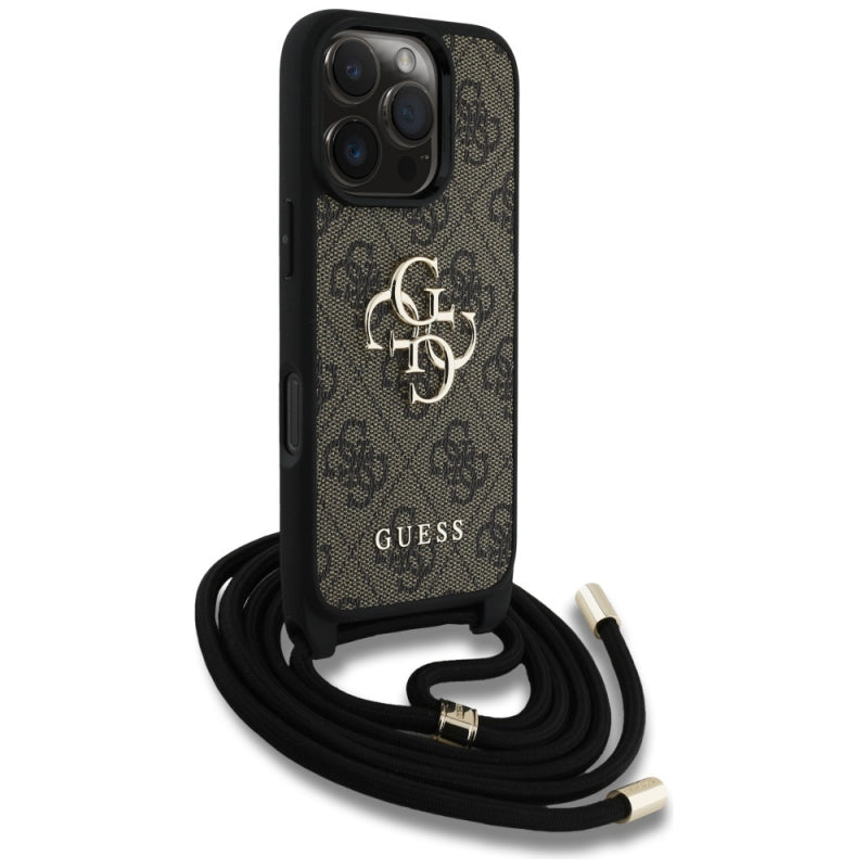 Husa pentru Apple iPhone 16 Pro, Guess, 4G CBDY Big Logo with Cord Strap