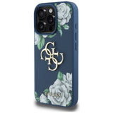 Husa pentru Apple iPhone 16 Pro, Guess, 4G Grained Roses Big Logo