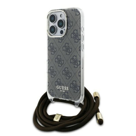 Husa pentru Apple iPhone 16 Pro, Guess, Crossbody Cord 4G Print
