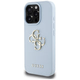 Husa pentru Apple iPhone 16 Pro, Guess, Grained Big 4G Logo Small Classic Logo