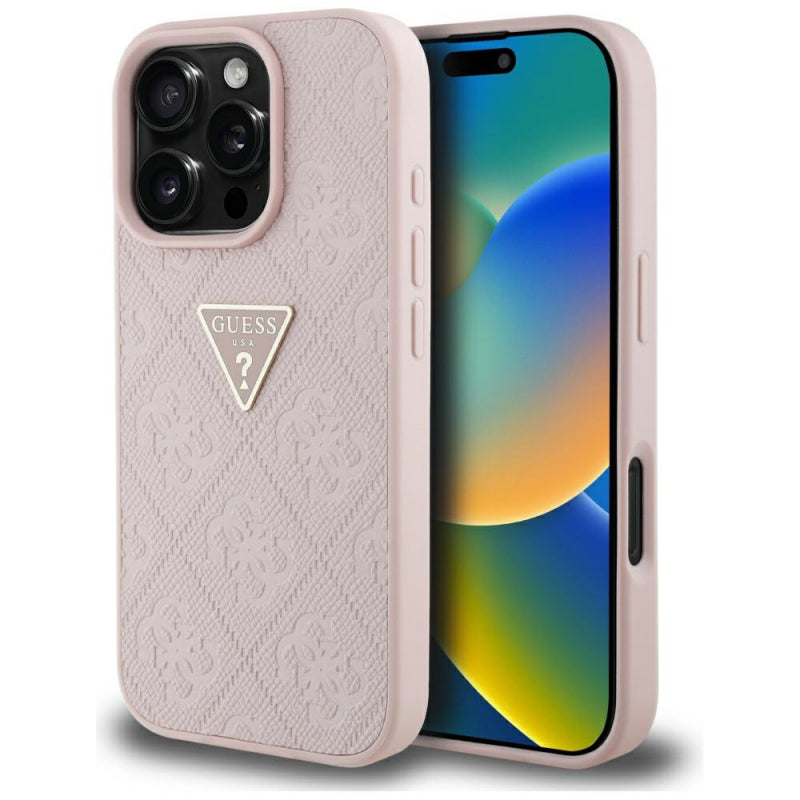 Husa pentru Apple iPhone 16 Pro Max, Guess, Hot Stamp 4G Pattern Triangle Log
