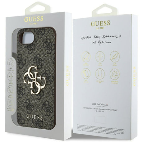 Husa pentru Apple iPhone 16e, Guess, 4G Big Log - Maro - NotebookGsm
