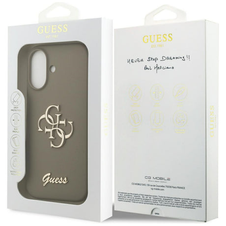 Husa pentru Apple iPhone 17, Guess, Big 4G Script - Maro - NotebookGsm