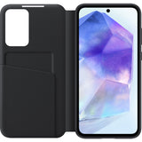 Husa pentru Samsung Galaxy A55 5G A556, S-View Wallet, Neagra EF-ZA556CBEGWW