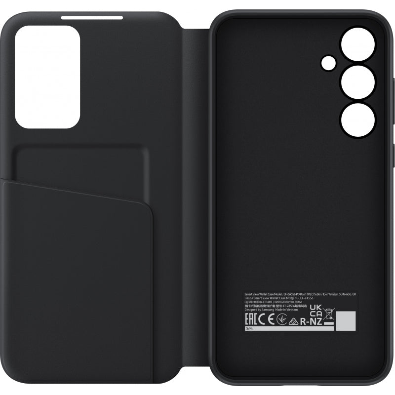 Husa pentru Samsung Galaxy A55 5G A556, S-View Wallet, Neagra EF-ZA556CBEGWW