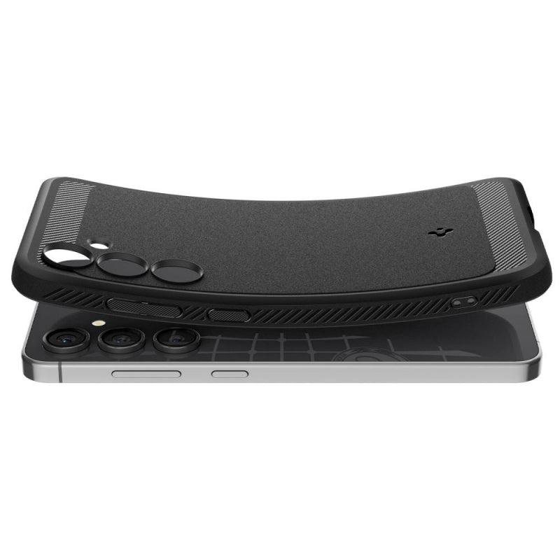 Husa pentru Samsung Galaxy S24 FE S721, Spigen, Rugged Armor, Neagra ACS08578