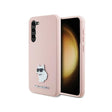 Husa pentru Samsung Galaxy S23+ S916, Karl Lagerfeld, Silicone Choupette Metal - Roz - NotebookGsm