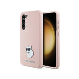 Husa pentru Samsung Galaxy S23+ S916, Karl Lagerfeld, Silicone Choupette Metal - Roz - NotebookGsm