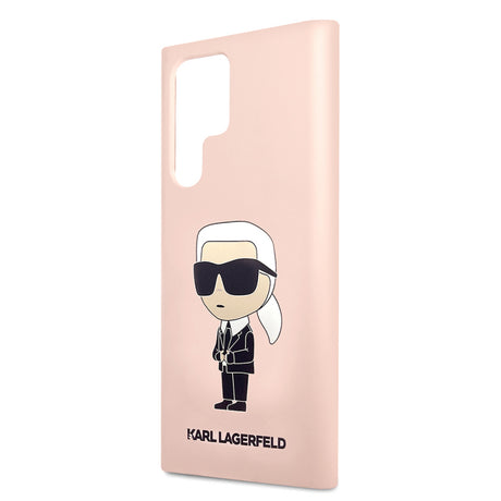 Husa pentru Samsung Galaxy S23 Ultra S918, Karl Lagerfeld, Silicone Ikonik Karl - Roz - NotebookGsm