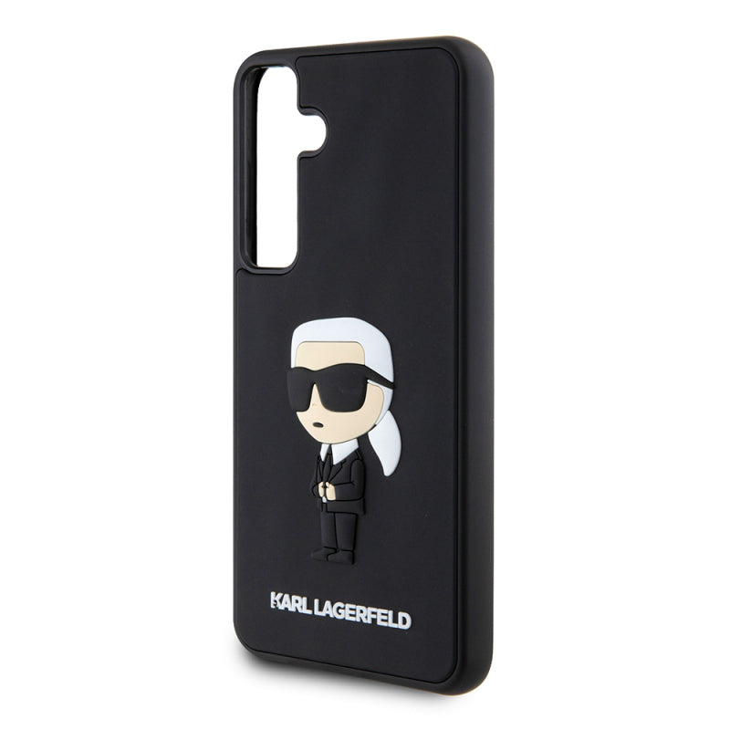 Husa pentru Samsung Galaxy S24+ S926, Karl Lagerfeld, 3D Rubber Ikonik Karl - Neagra - NotebookGsm
