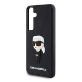 Husa pentru Samsung Galaxy S24+ S926, Karl Lagerfeld, 3D Rubber Ikonik Karl - Neagra - NotebookGsm