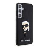 Husa pentru Samsung Galaxy S24+ S926, Karl Lagerfeld, 3D Rubber Ikonik Karl - Neagra - NotebookGsm