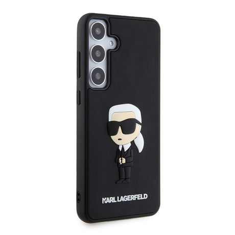 Husa pentru Samsung Galaxy S24+ S926, Karl Lagerfeld, 3D Rubber Ikonik Karl - Neagra - NotebookGsm
