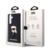 Husa pentru Samsung Galaxy S24+ S926, Karl Lagerfeld, 3D Rubber Ikonik Karl - Neagra - NotebookGsm