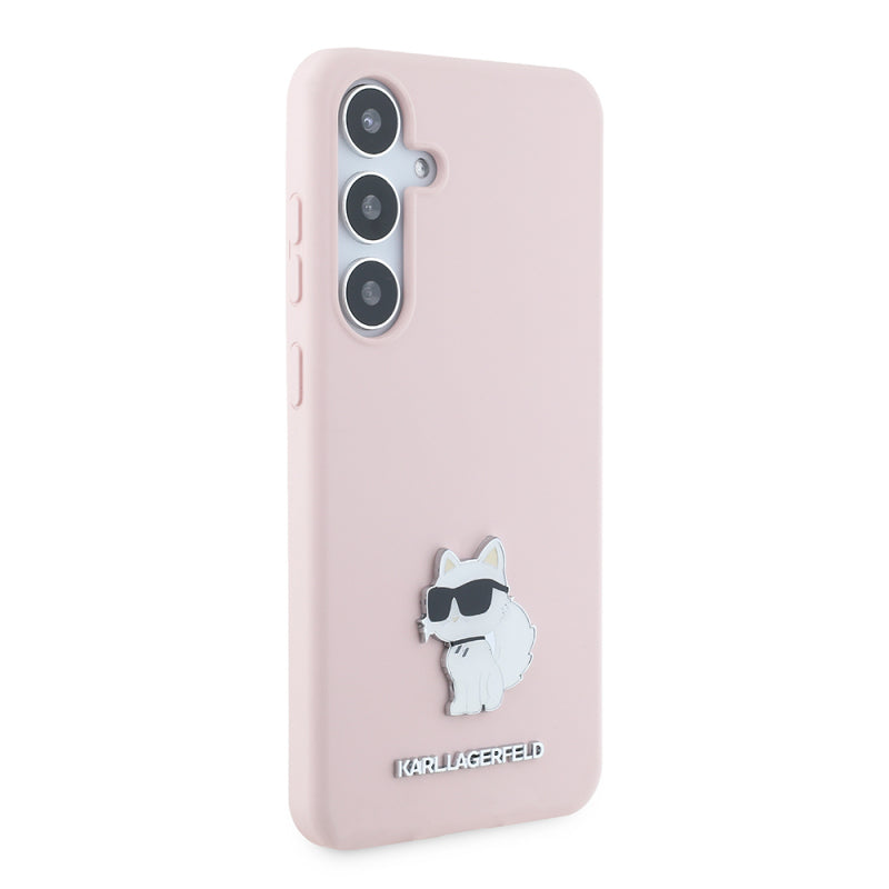 Husa pentru Samsung Galaxy S24+ S926, Karl Lagerfeld, Silicone Choupette Metal