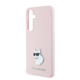 Husa pentru Samsung Galaxy S24+ S926, Karl Lagerfeld, Silicone Choupette Metal