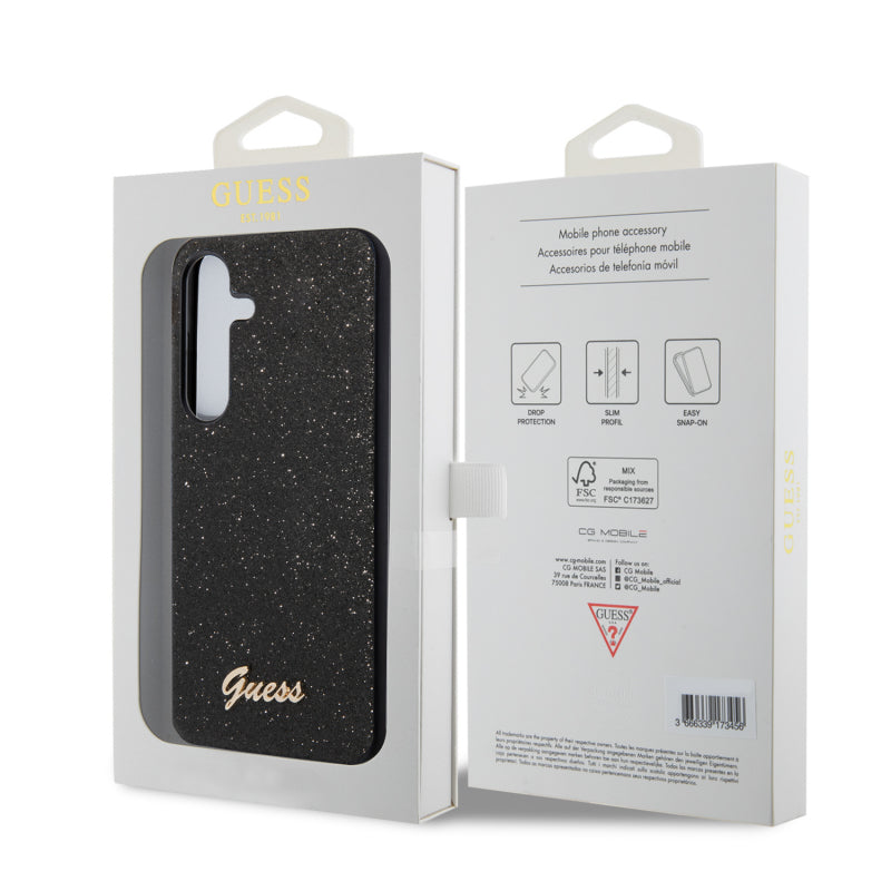 Husa pentru Samsung Galaxy S24 S921, Guess, Glitter Script
