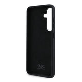 Husa pentru Samsung Galaxy S24 S921, Karl Lagerfeld, Silicone Ikonik Karl Metal - Neagra - NotebookGsm