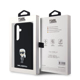 Husa pentru Samsung Galaxy S24 S921, Karl Lagerfeld, Silicone Ikonik Karl Metal - Neagra - NotebookGsm