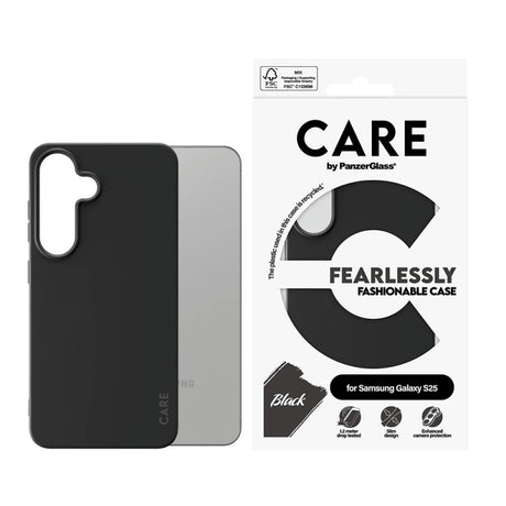 Husa pentru Samsung Galaxy S25 S931, PanzerGlass, Care Fashionabl - Neagra - NotebookGsm