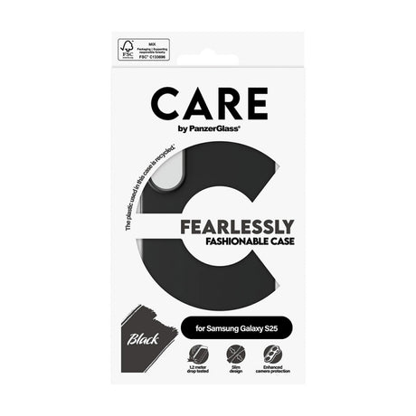 Husa pentru Samsung Galaxy S25 S931, PanzerGlass, Care Fashionabl - Neagra - NotebookGsm