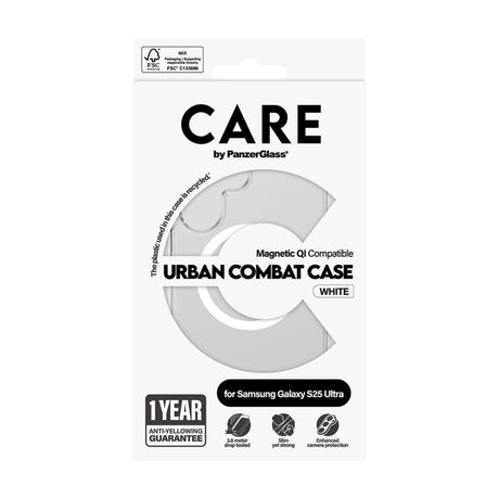 Husa pentru Samsung Galaxy S25 Ultra S938, PanzerGlass, Care Urban Com - Transparenta Alba - NotebookGsm