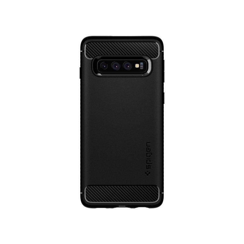 Husa pentru Samsung Galaxy S10 G973, Spigen, Rugged Armor, Neagra 605CS25800