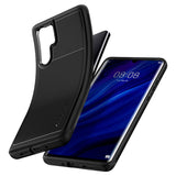 Husa pentru Huawei P30 Pro, Spigen, Rugged Armor, Neagra L37CS25725